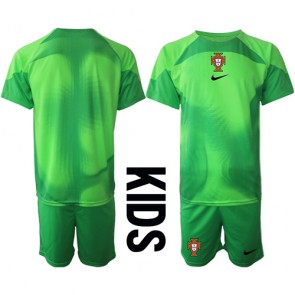 Maillot de foot le Portugal Gardien de but Domicile enfant Monde 2022 Manches Courte (+ pantalon court)